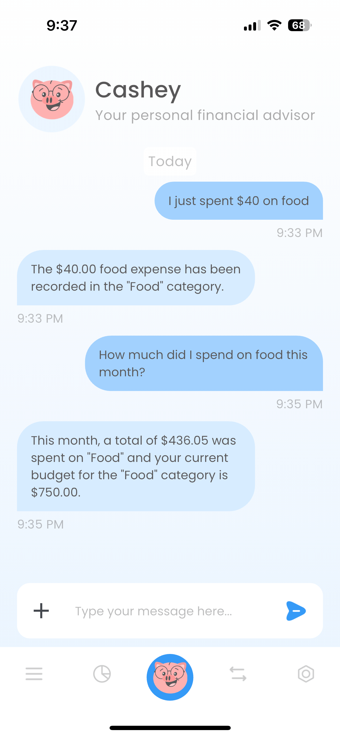 Cashey Screenshot 1 chat